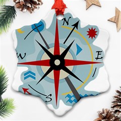 Navigation Snowflake Ornament (2-side) by Valentinaart