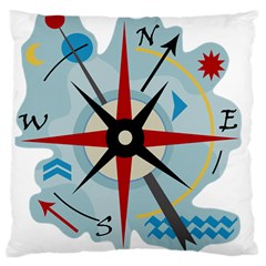 Navigation Large Cushion Case (one Side) by Valentinaart