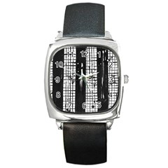 Whitney Museum Of American Art Square Metal Watch by Amaryn4rt