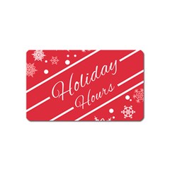 Winter Holiday Hours Magnet (name Card) by Amaryn4rt