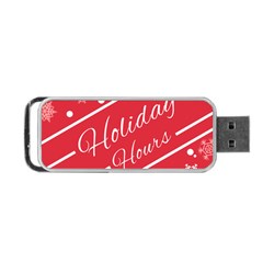 Winter Holiday Hours Portable Usb Flash (one Side) by Amaryn4rt