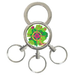 Green Navigation 3-ring Key Chains by Valentinaart