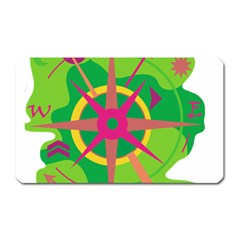 Green Navigation Magnet (rectangular) by Valentinaart