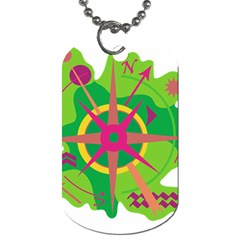 Green Navigation Dog Tag (one Side) by Valentinaart