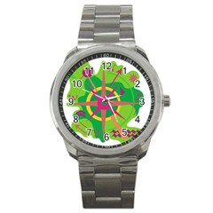 Green Navigation Sport Metal Watch by Valentinaart