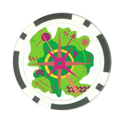 Green Navigation Poker Chip Card Guards by Valentinaart