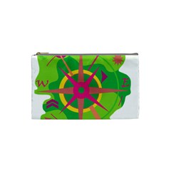 Green Navigation Cosmetic Bag (small)  by Valentinaart