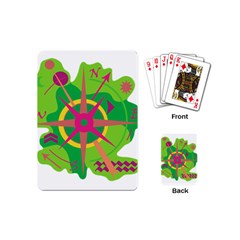 Green Navigation Playing Cards (mini)  by Valentinaart