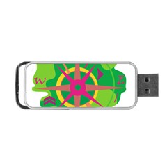 Green Navigation Portable Usb Flash (two Sides) by Valentinaart