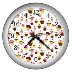 Eat Me Wall Clocks (silver)  by Valentinaart