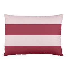 Mocha White Horizontal Stripes Pillow Case (two Sides)