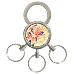 Beautiful pink roses 3-Ring Key Chains Front