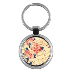 Beautiful Pink Roses Key Chains (round)  by Brittlevirginclothing