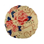 Beautiful pink roses Standard 15  Premium Round Cushions Front