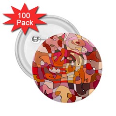 Abstract Abstraction Pattern Moder 2 25  Buttons (100 Pack) 