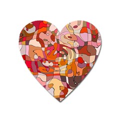 Abstract Abstraction Pattern Moder Heart Magnet by Amaryn4rt