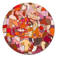 Abstract Abstraction Pattern Moder Magnet 5  (round)