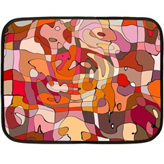 Abstract Abstraction Pattern Moder Double Sided Fleece Blanket (mini) 