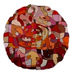 Abstract Abstraction Pattern Moder Large 18  Premium Flano Round Cushions Front