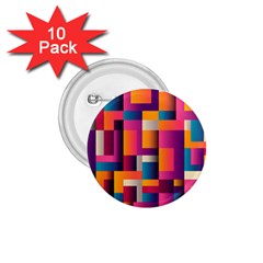 Abstract Background Geometry Blocks 1 75  Buttons (10 Pack)