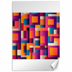 Abstract Background Geometry Blocks Canvas 12  X 18  