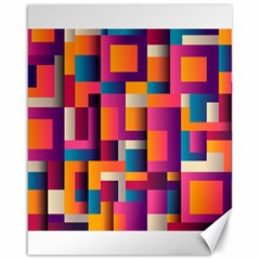 Abstract Background Geometry Blocks Canvas 16  X 20  