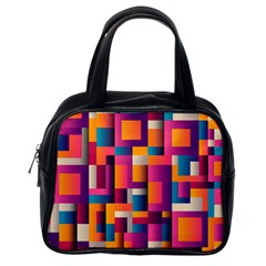 Abstract Background Geometry Blocks Classic Handbags (one Side) by Amaryn4rt