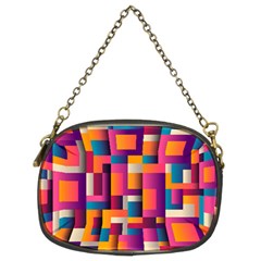 Abstract Background Geometry Blocks Chain Purses (two Sides) 