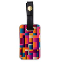 Abstract Background Geometry Blocks Luggage Tags (one Side)  by Amaryn4rt