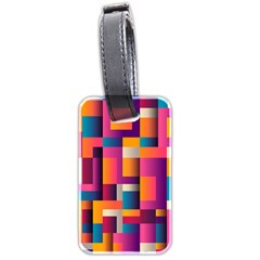 Abstract Background Geometry Blocks Luggage Tags (two Sides) by Amaryn4rt