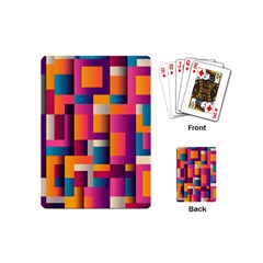 Abstract Background Geometry Blocks Playing Cards (mini)  by Amaryn4rt