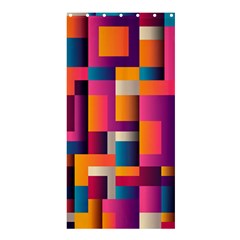 Abstract Background Geometry Blocks Shower Curtain 36  X 72  (stall)  by Amaryn4rt