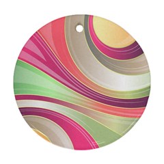 Abstract Colorful Background Wavy Ornament (round)  by Amaryn4rt