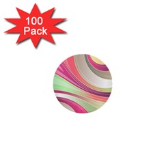 Abstract Colorful Background Wavy 1  Mini Buttons (100 Pack)  by Amaryn4rt