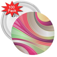 Abstract Colorful Background Wavy 3  Buttons (100 Pack) 