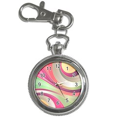 Abstract Colorful Background Wavy Key Chain Watches