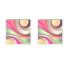 Abstract Colorful Background Wavy Cufflinks (square) by Amaryn4rt