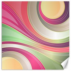 Abstract Colorful Background Wavy Canvas 12  X 12   by Amaryn4rt