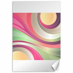 Abstract Colorful Background Wavy Canvas 12  X 18   by Amaryn4rt