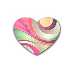 Abstract Colorful Background Wavy Heart Coaster (4 Pack)  by Amaryn4rt