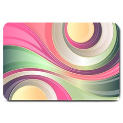 Abstract Colorful Background Wavy Large Doormat  by Amaryn4rt