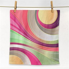 Abstract Colorful Background Wavy Face Towel by Amaryn4rt