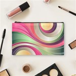 Abstract Colorful Background Wavy Cosmetic Bag (Medium)  Front