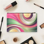 Abstract Colorful Background Wavy Cosmetic Bag (Medium)  Back