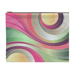 Abstract Colorful Background Wavy Cosmetic Bag (xl) by Amaryn4rt