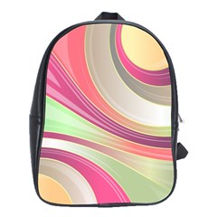 Abstract Colorful Background Wavy School Bags(large)  by Amaryn4rt