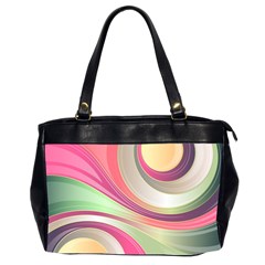 Abstract Colorful Background Wavy Office Handbags (2 Sides)  by Amaryn4rt