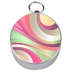 Abstract Colorful Background Wavy Silver Compasses by Amaryn4rt