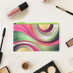 Abstract Colorful Background Wavy Cosmetic Bag (xs) by Amaryn4rt