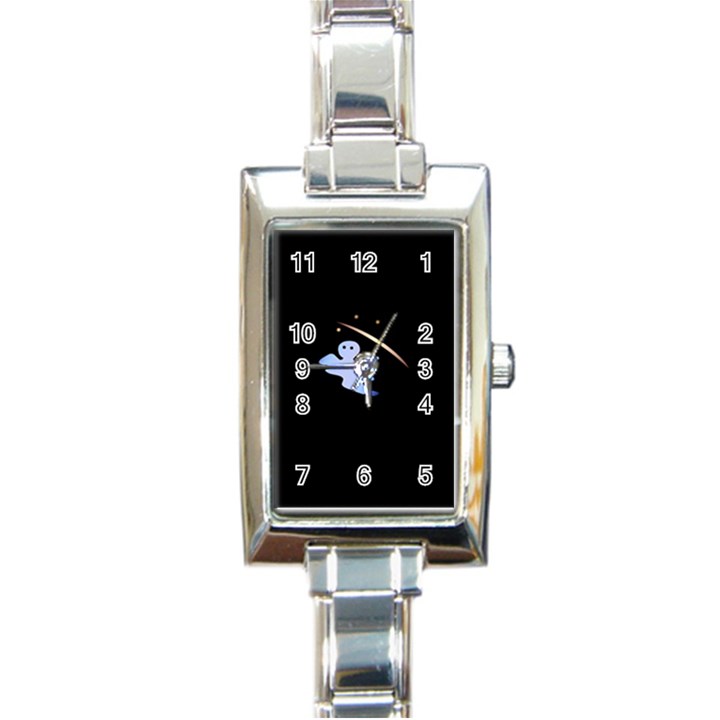 Ghost Night Night Sky Small Sweet Rectangle Italian Charm Watch